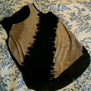 Black and Tan sleeveless top Casual/Professional